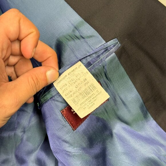 Strada Italy Blazer Comero Super 120's Wool Sport Coat Blue 42S - Picture 9 of 10